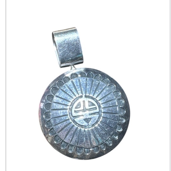 Vintage Sterling Silver Native American Hopi Man in Maze Pendant 2.25” - Picture 5 of 5